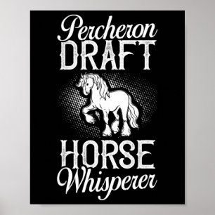 Percheron Draught Horse Horseback Riding Saddle Poster