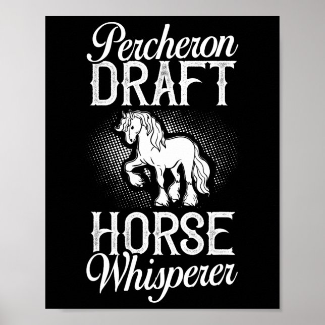 Percheron Draught Horse Horseback Riding Saddle  Poster (Front)