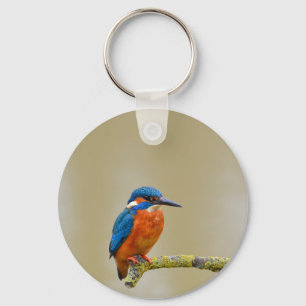 Perching Kingfisher Keychain