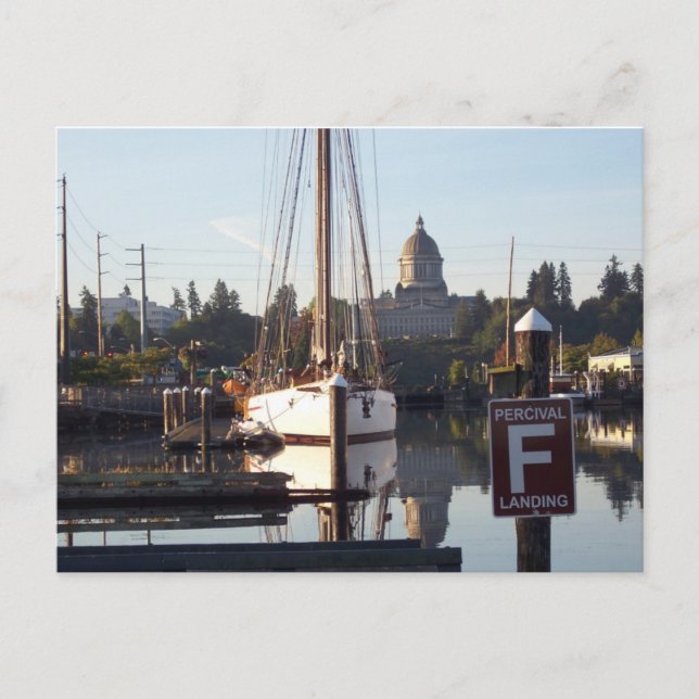 Percival Landing Postcard, Olympia, Washington. Postcard (Front)