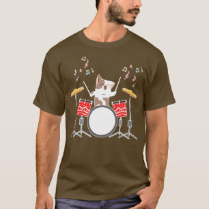 Percussion Drummer Cat T-Shirt