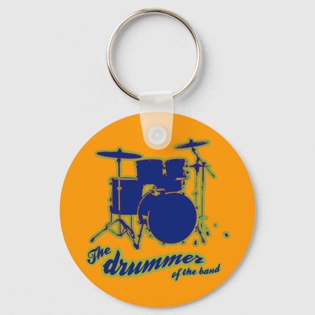 percussion drums ~ drummer keychain (Front)