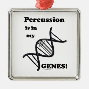 Percussion in my Genes Metal Ornament