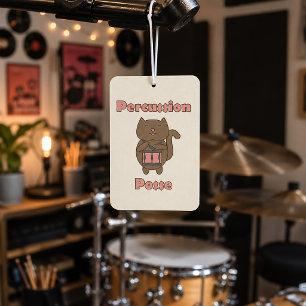 Percussion Posse Cute Drumming Cat Music Lover Air Freshener
