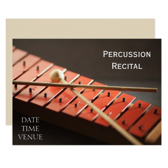 Percussion Recital Card