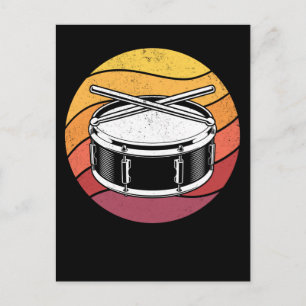 Percussion Retro Drums Lover Drummer Postcard
