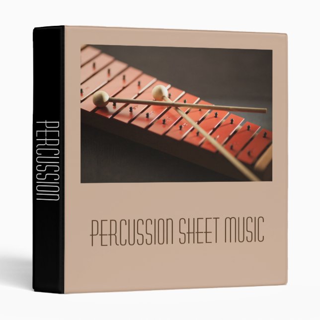 Percussion Sheet Music student folder Binder (Front/Spine)