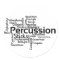 Percussion Word Cloud Black Text