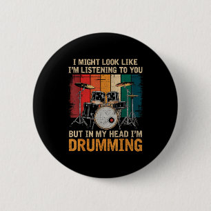 Percussionist Drumming For Drum Set Lover Drummers 2 Inch Round Button