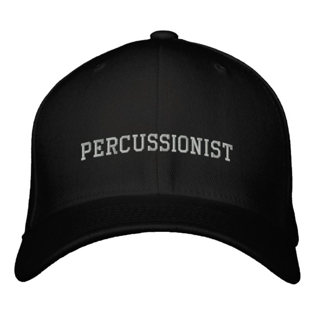Percussionist Musician Embroidered Hat (Front)