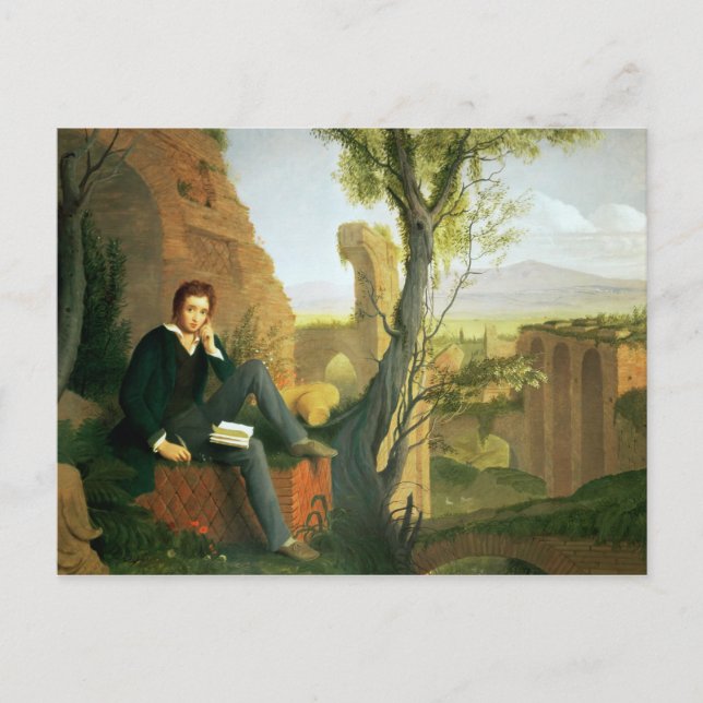 Percy Bysshe Shelley  1845 Postcard (Front)