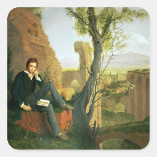 Percy Bysshe Shelley 1845 Square Sticker