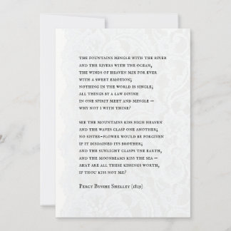 Percy - Invitation de mariage poème romantique