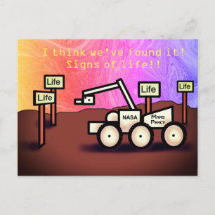 PERCY MARS SIGNS OF LIFE Postcard by Jetpackcorps