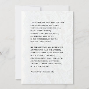 Percy - Romantic Poem Wedding Invitation