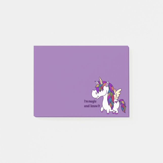 Percy the Polished Unicorn Post-it Notes (Front)