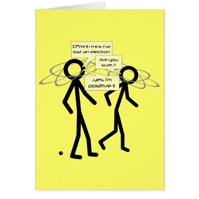 Perdre une blague Electron - note blanche / carte (Devant)