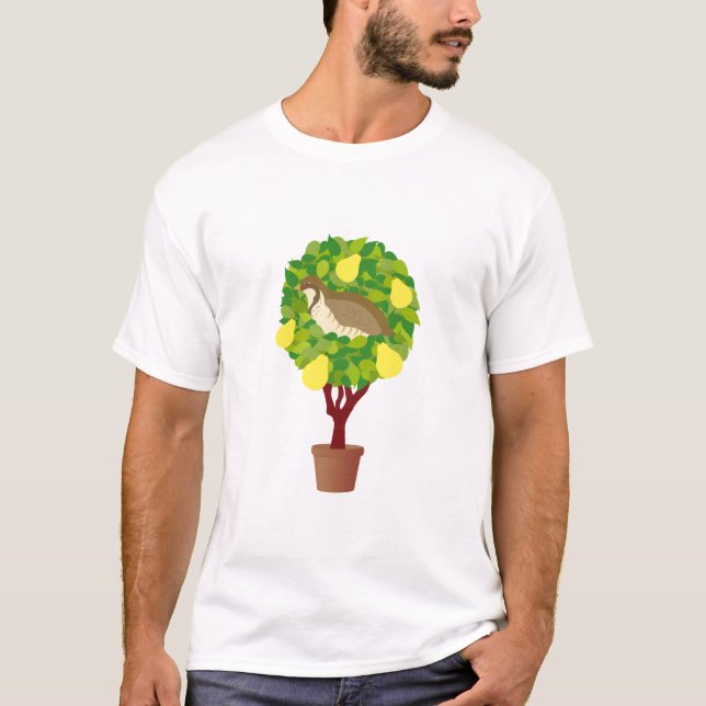 Perdrix dans un T-shirt de poirier (Devant)
