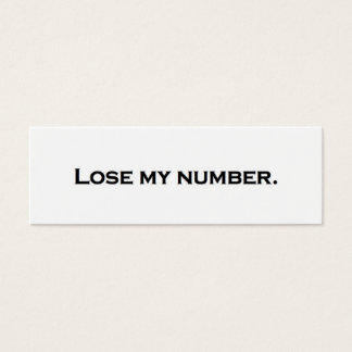 Perds mon numéro.