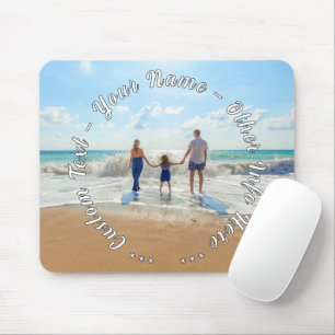 Perdsonalized Your Photo Mouse Pad and Custom Text
