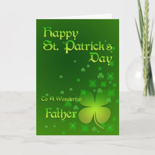 Père, Bonne carte de la Saint Patrick (Devant)