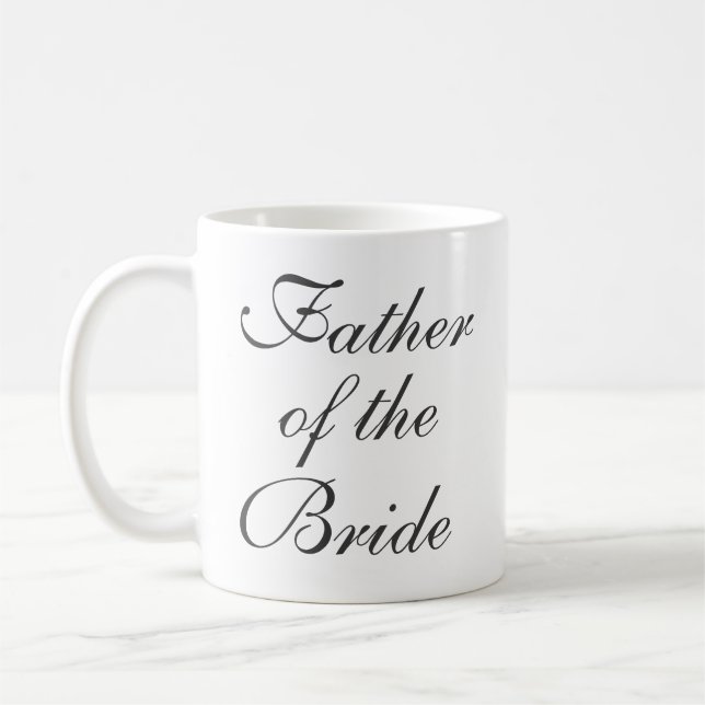 Père de la mariée Enregistrer la date Mug personna (Gauche)
