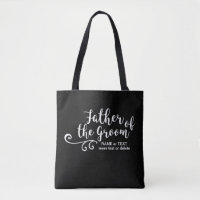 Père du Sac fourre-tout Groom Blanc moderne Script