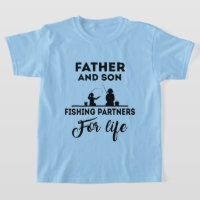 Père et fils de pêche mot art T-shirt
