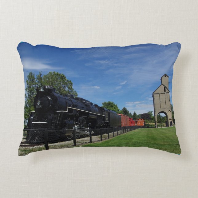 Pere Marquette 1223 train double sided Accent Pillow (Front)