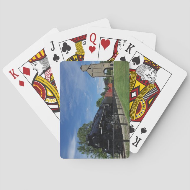 Pere Marquette 1223 train playing cards (Back)