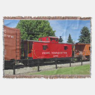 Pere Marquette caboose throw blanket