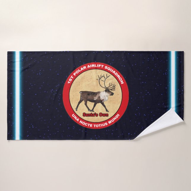 Père Noël - 1er Escadron de transport aérien polai (Serviette de bain)