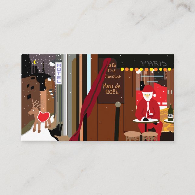 Père Noël à Paris, Invitation de billet de soirée  (Devant)