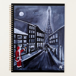 Père Noël à Paris Peinture d'Alfred Fox