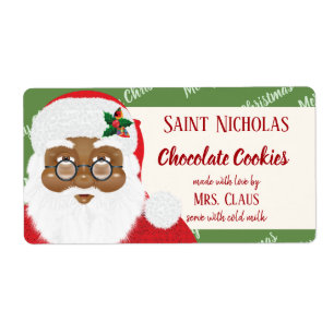 Père Noël Africain Américain Noël Cookie Cadeau