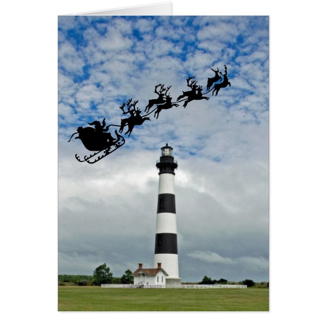 Père Noël Au-Dessus Du Phare De Bodie Island (Devant)