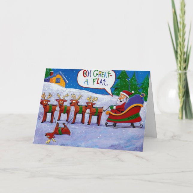 Père Noël avec carte de rennes (Devant)