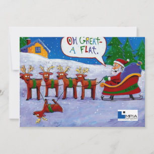 père Noël avec carte Reindeer