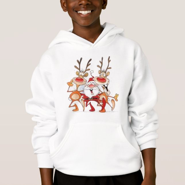 Père Noël avec le Sweat - shirt à capuche de Reind (Devant)