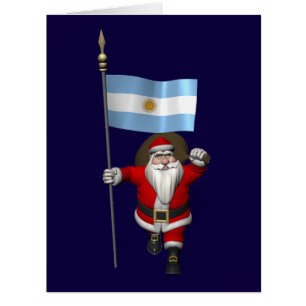Père Noël Avec L'Ensigne D'Argentine