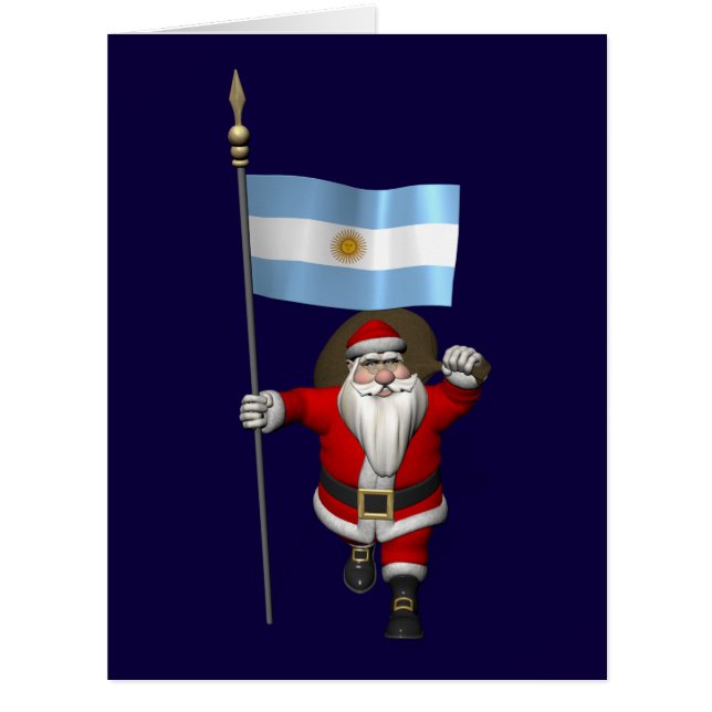 Père Noël Avec L'Ensigne D'Argentine (Devant)