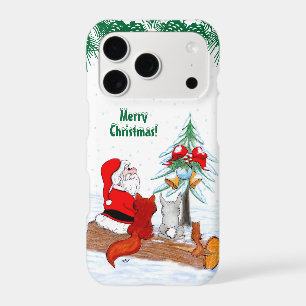 Père Noël avec Renard de lapin et écureuil