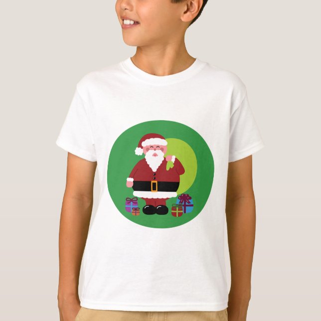 Père Noël Avec T-Shirt Présenté (Devant)