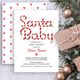 Père Noël Baby Holiday Baby shower Invitation