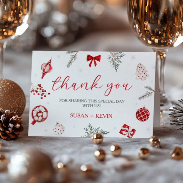 Père Noël Baby shower Carte de remerciements (Créateur téléchargé)