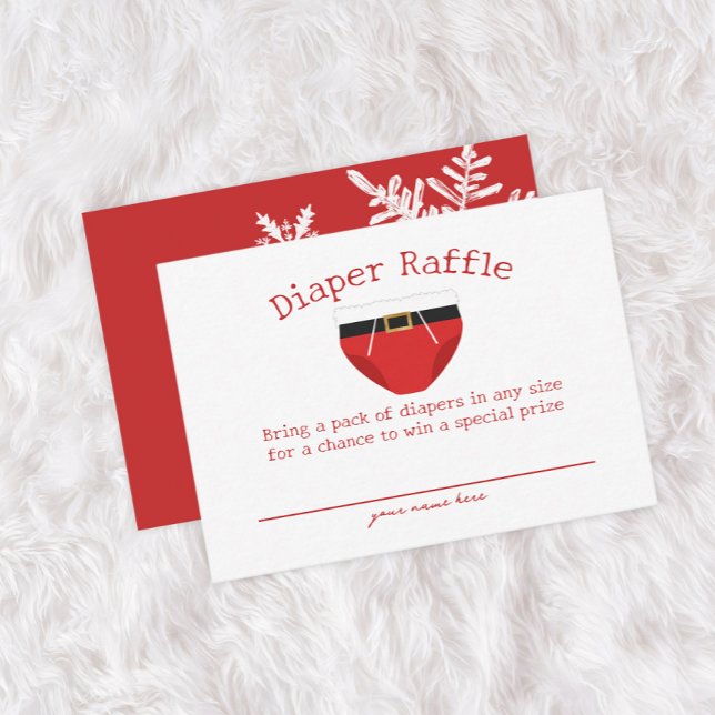 Père Noël Baby shower de Noël Déchets Carte Raffin (Créateur téléchargé)