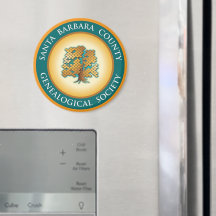 Père Noël Barbara Genealogical Society Magnet