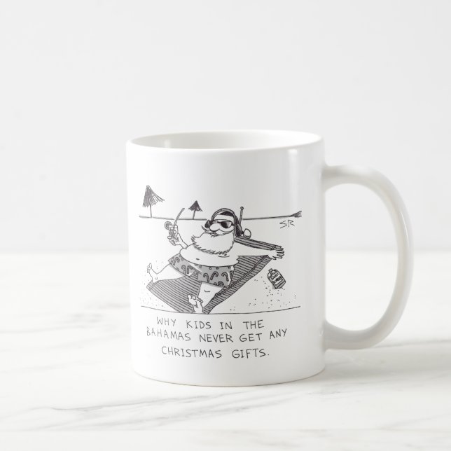 Père Noël Beach Time Mug gauche (Droite)