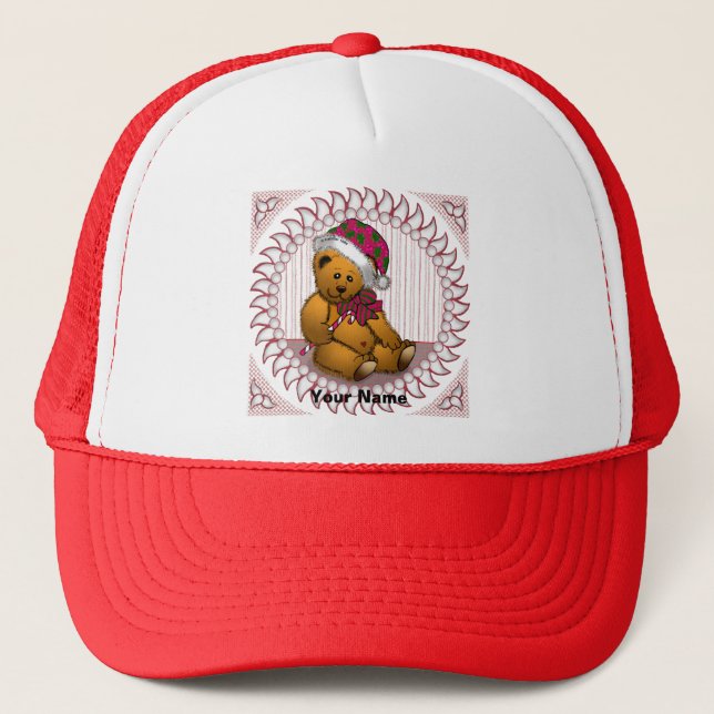 Père Noël Bear casquettes personnalisés (Devant)