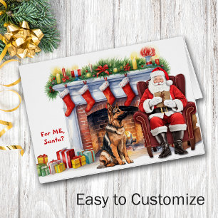 Père Noël cadeau berger allemand chien Noël